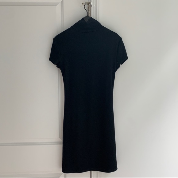 HP 💕 Helmut Lang || Wool Mock-Neck Cutout Dress - Picture 5 of 8